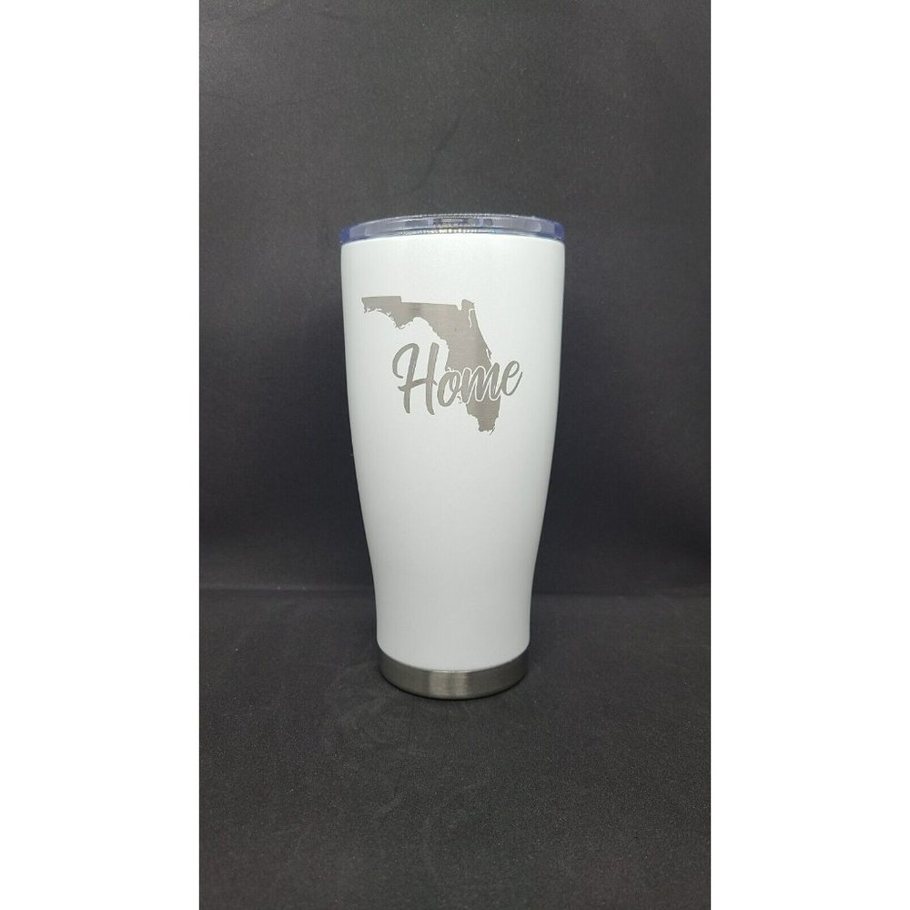 Easygo By Whitney-Drinkworks White Florida "Home" 16 Oz Vacuum Insulated Cup...